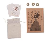 LALADEFIEE Cartas de Hexagramas de Feng Shui Papel Duradero con Guía de Adivinación para Principiantes Amuletos Chinos de Buena Suerte y Manual de Sabiduría del I Ching