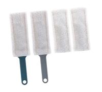 LALADEFIEE Cepillos Reutilizables para Quitar Polvo Plumero Lavable y Multiusos para Hogar y Coche con Paños de Repuesto Azul y Gris Accesorio Flexible para Limpieza de Grietas y Muebles