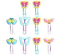 LALADEFIEE Clips marcador de libros en forma de mariposa de silicona, pack de 20 unidades para estudiantes y amantes de la lectura, ideal para oficina y hogar Varios estilos