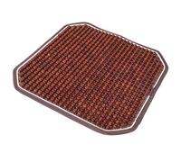 LALADEFIEE Cojín de Asiento de Madera para Coche Verano Cojín Transpirable de Madera de Sándalo Naranja Almohadilla Ergonómica para Silla y Oficina Accesorio Refrescante para Vehículo y