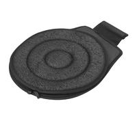 LALADEFIEE Cojín Giratorio para Asiento de Coche 360 Grados Alfombrilla Portátil Transpirable de Tela y EVA Doble Aro Negro Adecuado para Mujeres Embarazadas y Personas Mayores