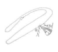 LALADEFIEE Collar Colgante De Adn y Equipo De Laboratorio, Aleación Segura, Cadena De Clavícula, Accesorio Creativo Para Mujer, Uso Diario y Fiesta, Diseño Molecular Pequeño y Brillante