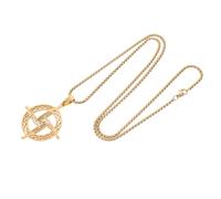 LALADEFIEE Collar Colgante de Cruz de Santa Brígida Unisex Dorado Joyería Religiosa Católica Tradicional para Mujer y Hombre Accesorio Espiritual Protección y Oración Diaria