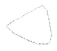 LALADEFIEE Collar de Espinas Unisex Punk Gótico en Metal Resistente Estilo Hip Hop para Hombres y Mujeres, Gargantilla de Alambre Diseño Urbano para Uso Diario y Eventos, Tamaño Ajustable