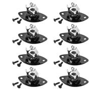 LALADEFIEE Conector Ovalado de Entrada para Guitarra Eléctrica 6,35 Mm, Placa Metálica de Repuesto 8 Piezas, Accesorios de Reparación Compatibles, Ukelele y Mandolina para Uso en Conciertos