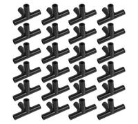 LALADEFIEE Conectores para Armario de Tela de Plástico Negro 4 Vías Instalación Rápida y Estabilidad Mejorada para Entornos Provisionales y Balcones, Paquete de 30 Piezas