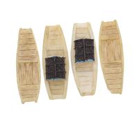 LALADEFIEE Conjunto de 4 Figuras de Barco en Miniatura de Plástico Decoración Náutica Realista y Uso Prolongado, Adecuado para Entusiastas de Modelos y Color Aleatorio