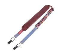 LALADEFIEE Correa Ajustable Para Ukelele De Cuero Pu Azul Doble Gancho Forma De J, Sin Taladro, Cinturón Para Hombro Adulto, Cómodo y Antideslizante Para Tocar Conciertos y Práctica