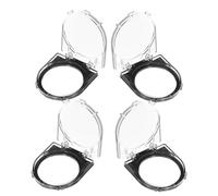LALADEFIEE Cubierta para Botón de Encendido de Plástico, Juego de 4 Unidades, Diseño Redondo para Interruptores, Protección en Edificios Públicos y Oficinas