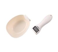 LALADEFIEE Cuchara Medidora Electrónica Digital para Alimentos 1 Pieza, Cuchara para Báscula de Cocina Alta Precisión, Material Plástico Blanco, Adecuado para Medir Harina, Leche en Polvo