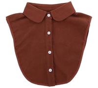 LALADEFIEE Cuello Elegante Falso Desmontable Poliéster para en Marrón Mujer y Versátil para Eventos Formales y Ocasiones Diversas