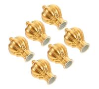 LALADEFIEE de Remates Decorativos Dorados Protección contra Suciedad 6 Piezas y Ajuste Seguro para Barras de 26-28mm para Barra de Cortina Acrílica en Ventanas Modernas