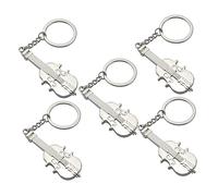 LALADEFIEE de Violín Creativo 5 Piezas Colgante de Instrumento Musical Decoración para Llaves Accesorios para Original Diseño Único