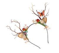 LALADEFIEE Diadema con Astas de Irregulares y Ramas con Accesorio Creativo para Halloween y Navidad Tocado para Adultos y Fiestas y Actuaciones Color Aleatorio