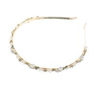 LALADEFIEE Diadema de Novia con Flores y Perlas de Imitación Tocado Elegante para Mujer Bodas Fiestas Accesorio de Moda para Peinados y Románticos