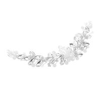 LALADEFIEE Diadema Vintage para Novia con Cristales Tocado Floral Flexible y Brillante Accesorio de Pelo para Bodas Elegante Joyería Nupcial para Looks Románticos