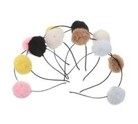 LALADEFIEE Diademas para Niñas 6 Piezas Pompones de Colores Pastel (,) Suaves y Ligeras, Accesorios Cabello Infantiles para Fiestas y Uso Diario