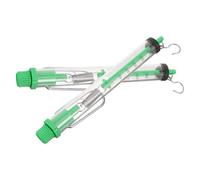 LALADEFIEE Dinamómetro Cilíndrico de Plástico Amarillo con Báscula de Resorte 25n y Gancho para Colgar, 2 Piezas para Estudiar Leyes Físicas en Aula Color Aleatorio