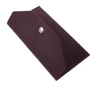 LALADEFIEE Dinero Mujer Piel Sintética Marrón Oscuro Rojo Monedero Delgado Cierre a Presión Tarjetero Compacto y Organizador para Monedas y Tarjetas Cartera Portátil para Uso Diario y