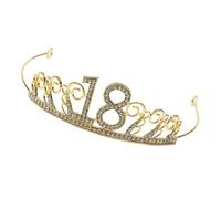 LALADEFIEE Dorada Número 18 para Decoración de Tartas de Cumpleaños y Bodas, Adorno de Cristal Palillos Duraderos para Fiesta