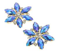 LALADEFIEE Elegante de Hebillas para Zapatos de Tacón con Flores y Cristales Brillantes Accesorio Multifuncional para Sandalias Bolsos y Ropa Diseño Duradero y Versátil para Mujer