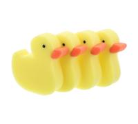 LALADEFIEE Esponjas De Baño Forma De Patito Para Niños 4 Piezas Tamaño Práctico Suaves y Seguras Multicontrol Baño Juego Infantil Portátil