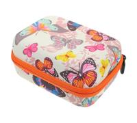 LALADEFIEE Estuche para Aceites Esenciales y Botella De Perfume 12 Compartimentos, Tamaño Pequeño, Tela Oxford Naranja Cremallera, Bolsa Portátil para Viaje y Organización Personal