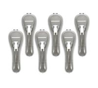 LALADEFIEE Estuche Rígido para Afeitadoras Manuales 6 Unidades Gris Caja de Almacenamiento Portátil de Plástico Duradero para Viaje y Cuidado Personal Soporte Compacto para Maquinillas de