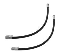 LALADEFIEE Extensión de Manguera para Inflador de Neumáticos de Caucho Negro 125 MM 2 Piezas con Boquilla para Coche Bicicleta y Vehículo Eléctrico Accesorio Versátil para Inflado y