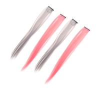 LALADEFIEE Extensiones de Cabello sin Costuras 4 Piezas Cortas Postizo Diario Colores para Niñas Accesorio para Cabello Fiesta y Uso Diario