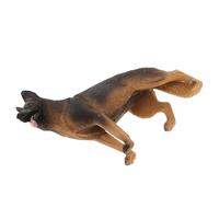 LALADEFIEE Figura de Perro Pastor Alemán Realista de 4,5 X 3,2 Pulgadas, Juguete Educativo, Figura de Acción Detallada para Decoración y Juego, Mini Estatua Animal para Cumpleaños