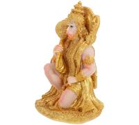 LALADEFIEE Figura Decorativa de Resina de Hanuman para Escritorio y Consola de Coche, Estatua Hindú Vívida y Decorativa para Altar y Hogar