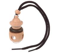 LALADEFIEE Frasco de Perfume Recargable de Vidrio Transparente Colgante de Madera para Coche, Difusor Aromático Decorativo para Aliviar el Estrés Mientras Conduces