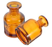 LALADEFIEE Frascos Difusores de Vidrio Rellenable 2 Piezas 5 Oz Cilíndricos para Aceites Esenciales Soporte Reutilizable para Aromaterapia en Coche, Oficina y Hogar