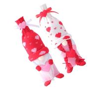 LALADEFIEE Fundas Decorativas para Botellas de Vino Tinto para San Valentín Set 2 Piezas Diseño Muñeco sin Rostro Cubiertas Prácticas para Botellas Accesorios para Decoración en Hogar y