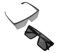 LALADEFIEE Gafas de Sol Playeras Unisex 2 Piezas en Negro y Blanco Lentes Tintadas y Protección UV para Fiestas Vacaciones y Actividades al Aire Libre