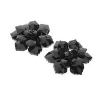 LALADEFIEE Gemelos Cubiertas de Botones de Cristal Negro para Camisa, Clip Desmontable, Diseño Innovador y Elegante para Uso Diario y Negocios, 2 Piezas