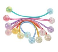 LALADEFIEE Gomas Pelo de Doble Bola 14 Unidades en Colores Mixtos Elásticas y Suaves para Niñas Pequeñas Coleteros de Tamaño Mediano Ideales para Peinados Diarios y Fiestas