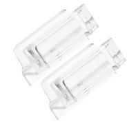LALADEFIEE Guía Inferior de Puerta de Ducha Acrílica para Vidrio de 3/8 Pulgadas, 2 Piezas, y Reducción de Ruido para Baño Moderno