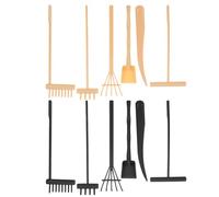 LALADEFIEE Herramientas Zen para Jardín de Arena Rastrillos Compactos y Suaves para Meditación y Decoración Mesa Accesorios para Jardinería Infantil y Terraza