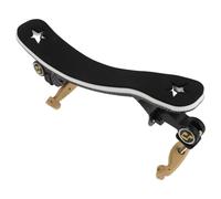 LALADEFIEE Hombrera de aleación de aluminio para violín de tamaño 3/4-4/4, con accesorios de altura ajustable, cómodo soporte de espuma y patas de goma para práctica estudiantil.