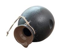 LALADEFIEE Jarra de Vino Japonesa de Cerámica Negra de 300 Ml, sin Sabor y Confiable, Diseño Clásico Japonés, Adecuado para Regalos en Navidad y Día del Padre