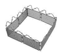 LALADEFIEE Juego de 12 Piezas de Valla de Simulación Negra Mini Cerca de Alambre de Púas para Manualidades Decoración de Escenas Militares y Juegos de Construcción de Modelos