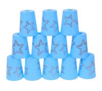 LALADEFIEE Juego de 12 Vasos Apilables de Velocidad Pequeños Azules, Tazas Deportivas para Competencias y Fiestas, Juguete de Juegos de Velocidad para Reuniones y Entretenimiento Familiar