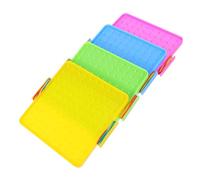 LALADEFIEE Juego de 4 Geoplanos Montessori de Plástico de Doble Cara 14-16 CM con 20 Bandas Elásticas de Colores Herramienta Matemática para Formas Geométricas y Desarrollo Motriz en