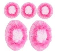LALADEFIEE Juego De 5 Piezas Red De Moño De Pelo De Baile Redes Para El Cabello Para Redes De Moño Para Ballet Red De Malla Para El Cabello Redecilla Invisible Para El Cabello Rosy