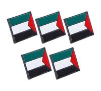 LALADEFIEE Juego de 5 Pines de Solapa Bandera de Palestina, Broches Delicados de Aleación de Zinc, Accesorios Versátiles y Cómodos para Ropa y Celebraciones