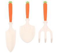 LALADEFIEE Juego de Herramientas de Jardinería Infantil 3 Piezas Pala de Plástico Pequeña Escala Rastrillo Manual y Cultivador para Plantar y Trasplantar Huerto y Jardín