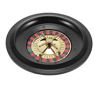 LALADEFIEE Juego de Mesa de Póquer Rueda Moda, Ruleta Rusa de Plástico Negro, Ligera y Estable, Accesorio para Fiesta y Adultos