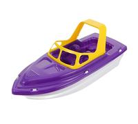 LALADEFIEE Juguete de Lancha Rápida de Plástico, Set de 1 Barco para Baño y Piscina, Juguete de Playa Seguro y Colorido para Bebés y Pequeños